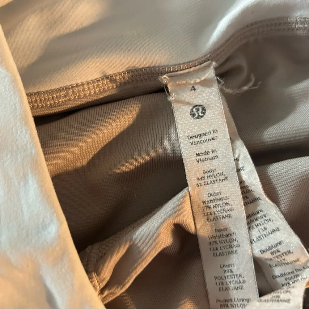 Lululemon Cream Athletic Shorts - Picture 2 of 2